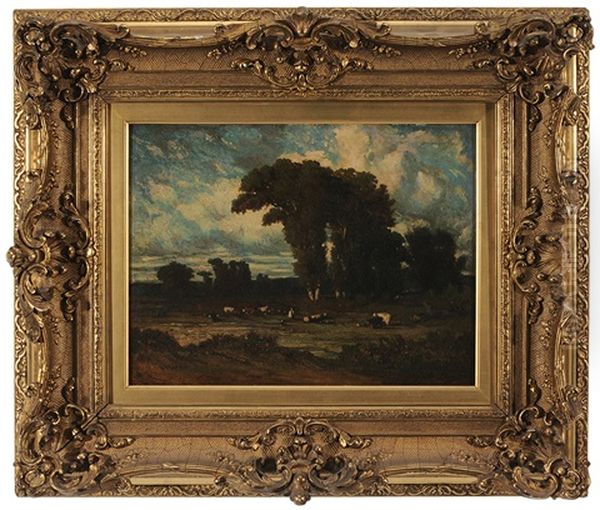 Pastoral Landscape Oil Painting by Jules Dupre