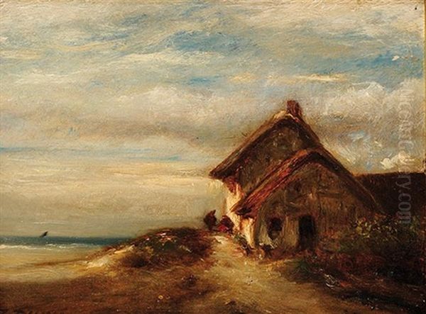 La Chaumiere Pres De La Mer Oil Painting by Jules Dupre