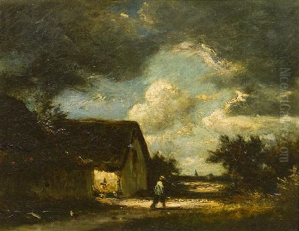 The Passing Storm Oil Painting by Jules Dupre