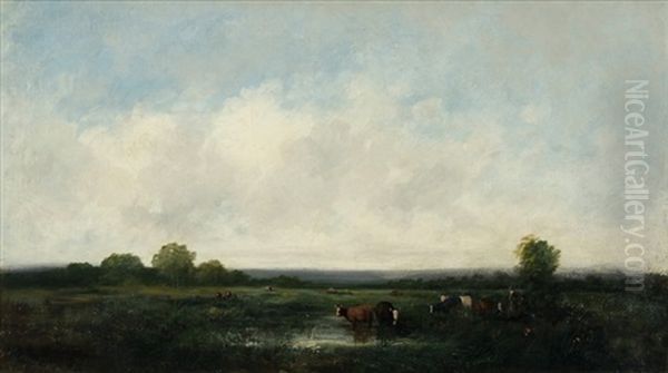 Paysage Du Berry Oil Painting by Jules Dupre