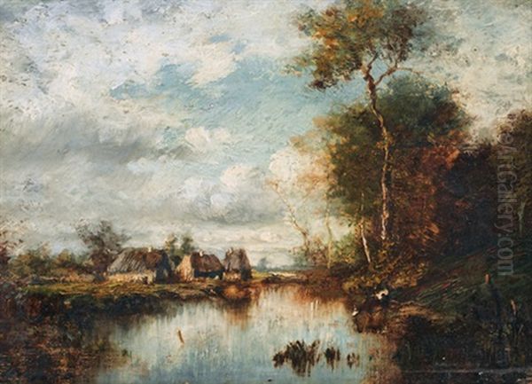 Paysage Romantique Oil Painting by Jules Dupre