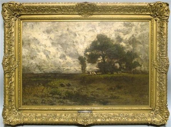 Barbizon Landscape Oil Painting by Jules Dupre