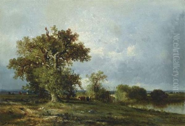 Landschaft Oil Painting by Jules Dupre