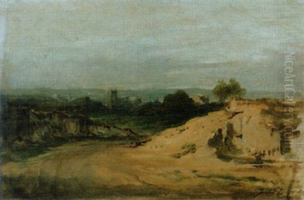 Landschaft In Der Normandie Oil Painting by Jules Dupre