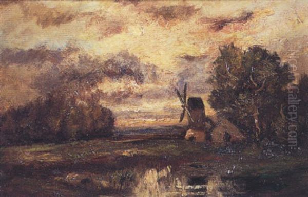 Le Moulin Oil Painting by Jules Dupre