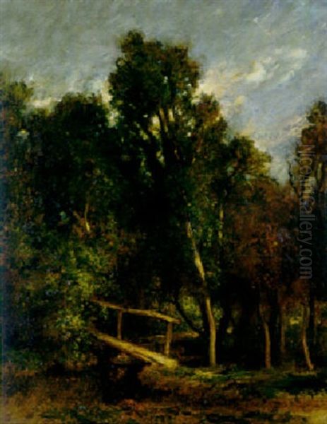 La Passerelle Oil Painting by Jules Dupre