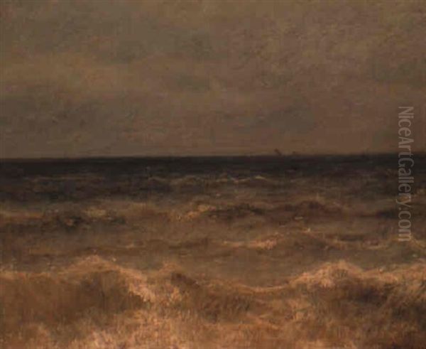 The Open Sea Oil Painting by Jules Dupre