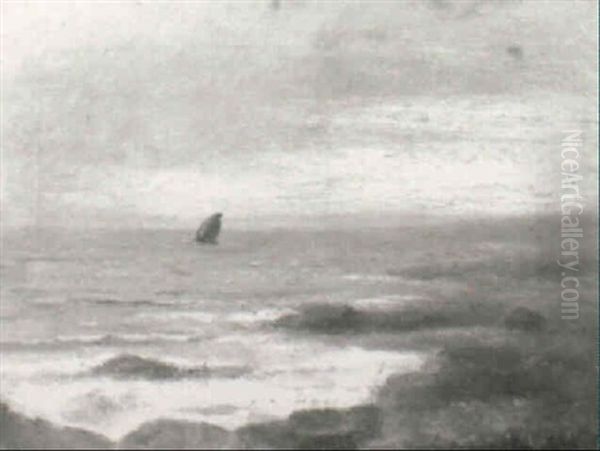 The Sombre Sea Oil Painting by Jules Dupre