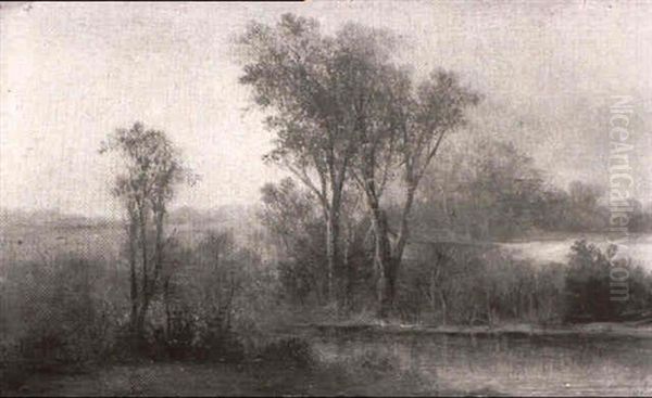 Landschaft Mit Weiher Oil Painting by Jules Dupre