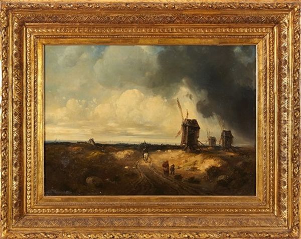 Chemin De Moulins Oil Painting by Francois Joseph Dupressoir