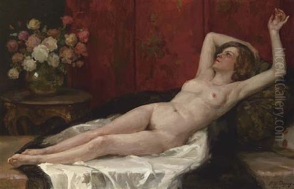 Reclining Nude Oil Painting by Paul Michel Dupuy