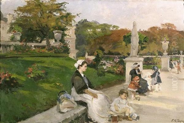 L'apres-midi Au Parc Oil Painting by Paul Michel Dupuy