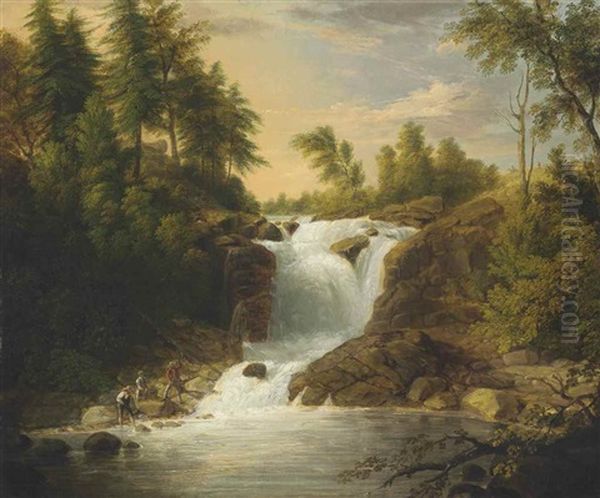 Boonton Falls, New Jersey Oil Painting by Asher Brown Durand