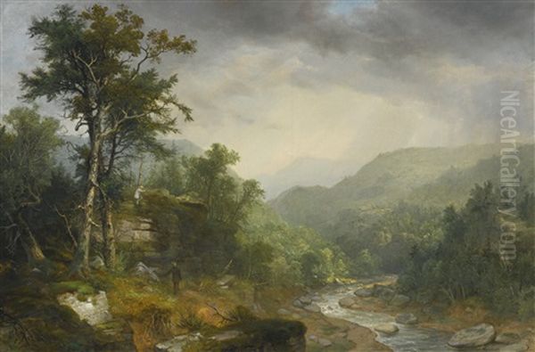 A Showery Day Among The Mountains Oil Painting by Asher Brown Durand