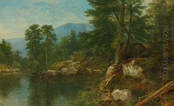 Woods By A River Oil Painting by Asher Brown Durand