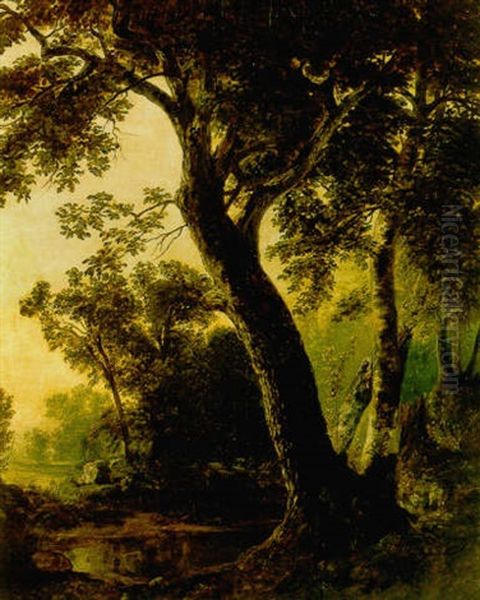 Trees, Marbletown, N.y. Oil Painting by Asher Brown Durand