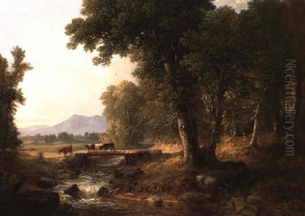 Woodland Landscape Oil Painting by Asher Brown Durand