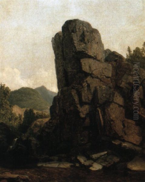 Boulders At Elizabethtown, Adirondacks Oil Painting by Asher Brown Durand