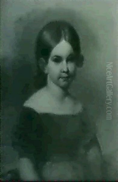 Portrai Of The Misses Leupp In                              Childhood Oil Painting by Asher Brown Durand