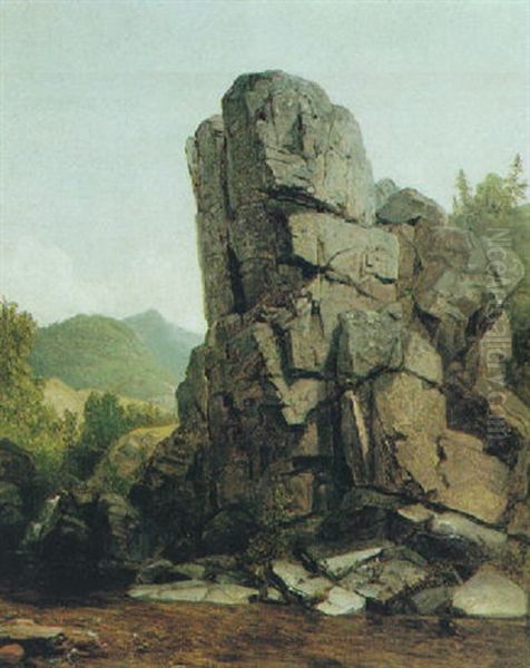 Boulders At Elizabeth, Adirondacks Oil Painting by Asher Brown Durand