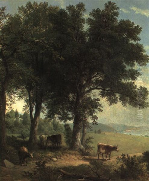 In The Shade Of The Old Oak Oil Painting by Asher Brown Durand