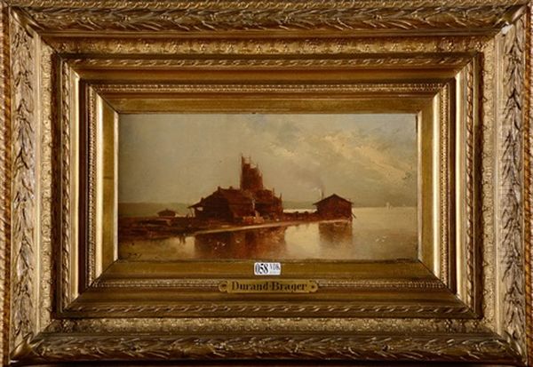 Ile Sur Le Bosphore Oil Painting by Jean Baptiste Henri Durand-Brager