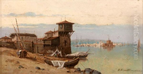 Le Bosphore Oil Painting by Jean Baptiste Henri Durand-Brager