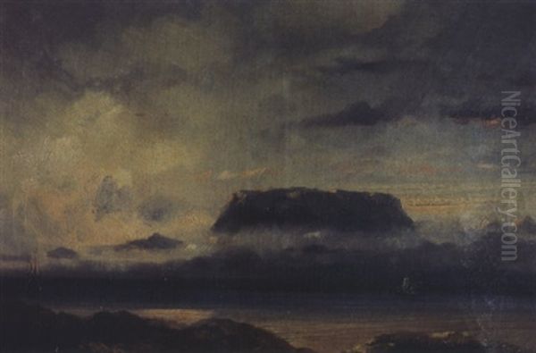 Vue Du Cap En Afrique Du Sud Oil Painting by Jean Baptiste Henri Durand-Brager