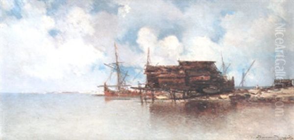 On The Bosphorus Oil Painting by Jean Baptiste Henri Durand-Brager