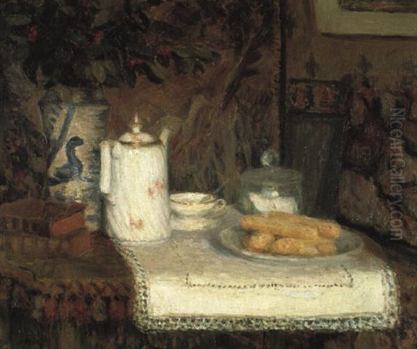 Nature Morte Oil Painting by Louis Emile Durandelle