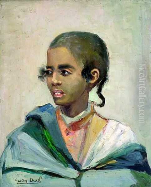 Jeune Berbere Oil Painting by Gaston Jules Louis Durel