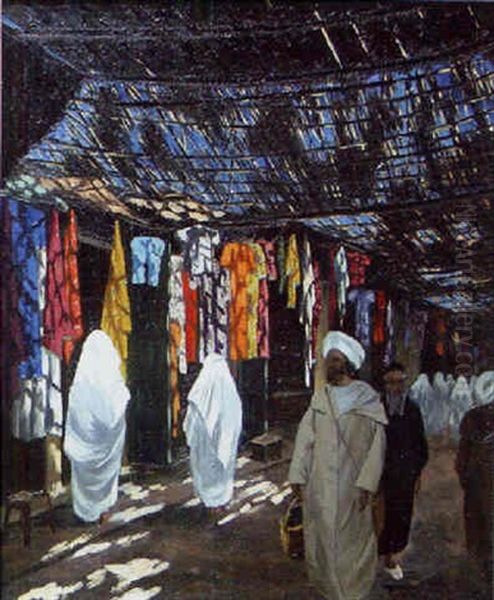 Souk Anime Oil Painting by Gaston Jules Louis Durel