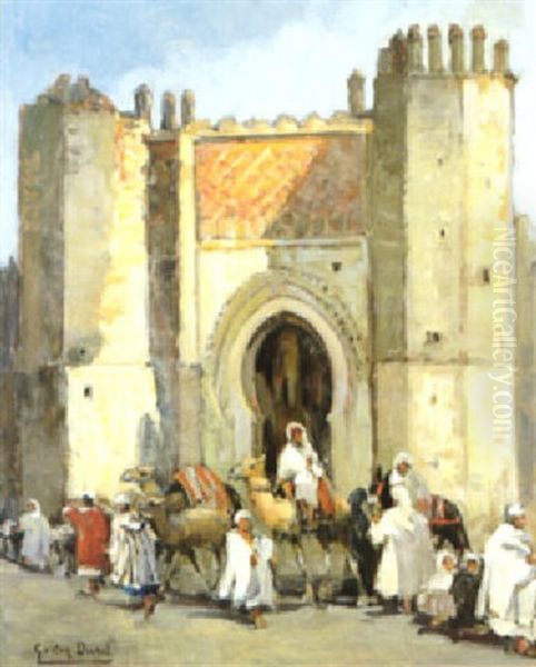 Aux Abords De La Grande Porte Oil Painting by Gaston Jules Louis Durel