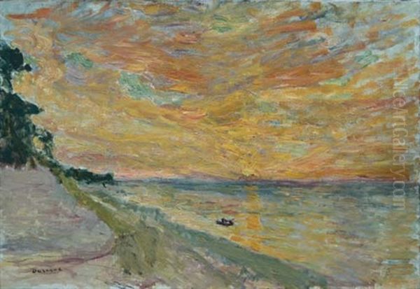 Bord De Mer Au Crepuscule Oil Painting by Eugene Antoine Durenne