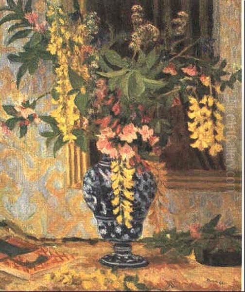 Le Vase Bleu Oil Painting by Eugene Antoine Durenne