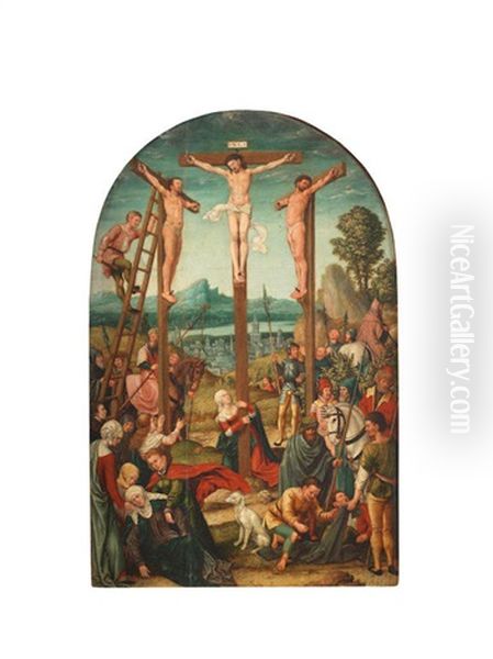 Christ Between The Thieves Oil Painting by Albrecht Duerer