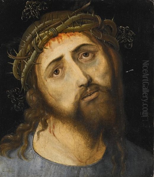 Christ As The Man Of Sorrows Oil Painting by Albrecht Duerer