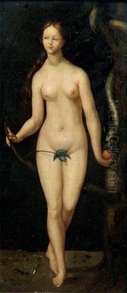 Eve Oil Painting by Albrecht Duerer