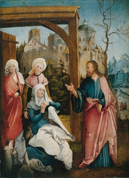 Der Abschied Christi Von Seiner Mutter Oil Painting by Albrecht Duerer