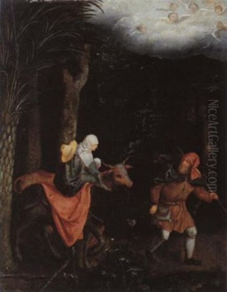 Die Flucht Nach Agypten Oil Painting by Albrecht Duerer