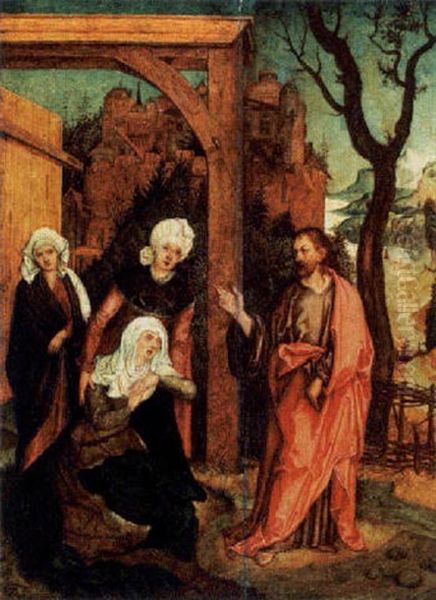 Christ Taking Leave From His Mother by Albrecht Duerer