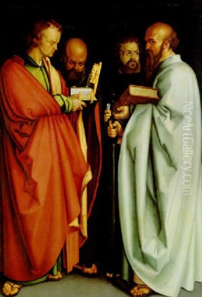 Die Vier Apostel Oil Painting by Albrecht Duerer