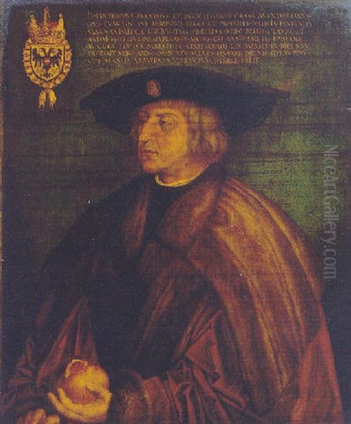 Portrait Of Emperor Maximilian Habsburg Oil Painting by Albrecht Duerer