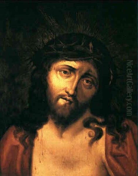 Christ Crowned With Thorns Oil Painting by Albrecht Duerer