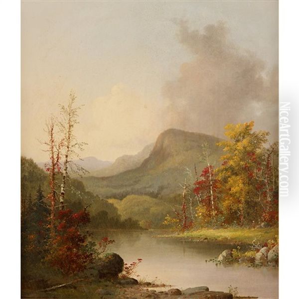 Autumn Mountain Scene Oil Painting by George Henry Durrie