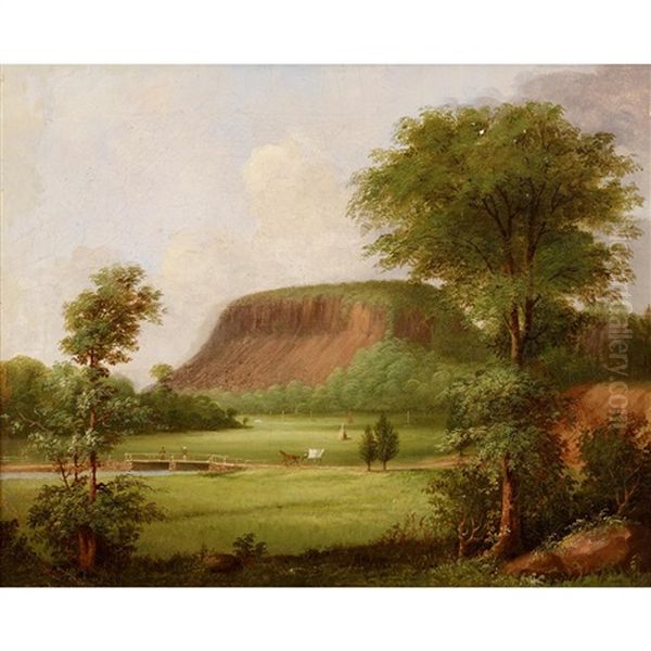 East Rock In Summer Oil Painting by George Henry Durrie