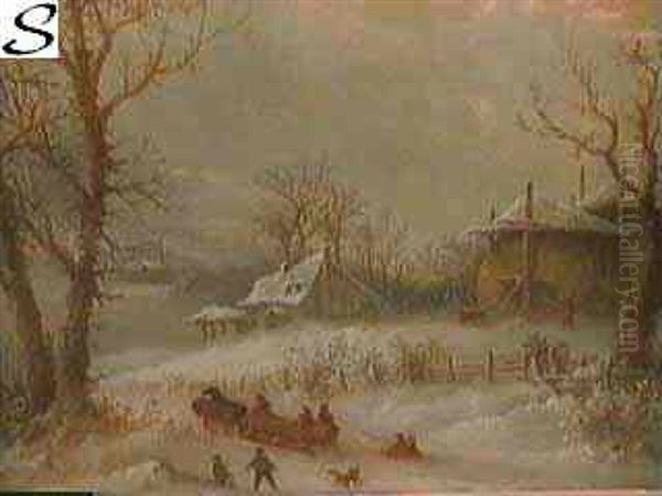 Winter Fun Oil Painting by George Henry Durrie