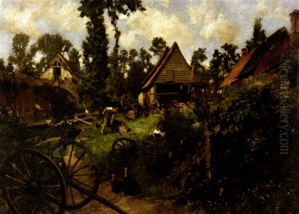 La Scierie Oil Painting by Auguste Durst