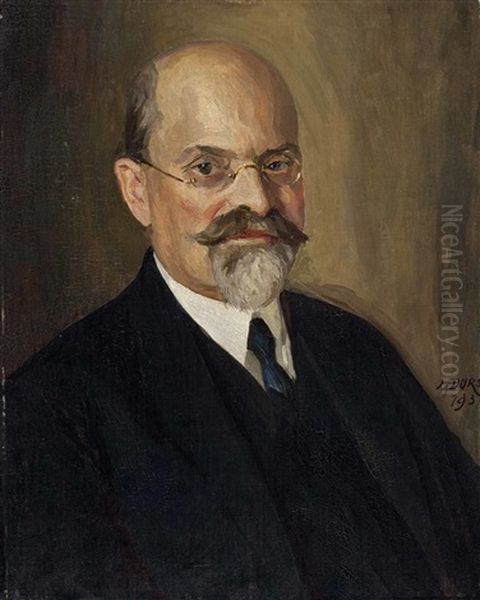 Bildnis Des Dr. Karl Pusch (1861 - 1936) (rechtsanwalt, Landtagsabgeordneter Und Von 1919 Bis 1929 Mitglied Der Tiroler Landesregierung) Oil Painting by Josef Julius Durst