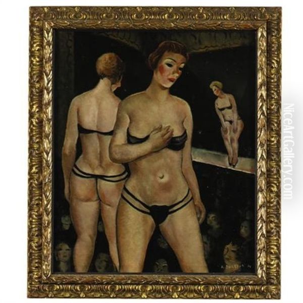 Burlesque Oil Painting by Arthur Durston